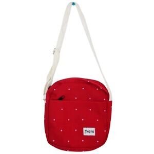 Jing Pin Crossbody Polkadot Purse Bag Red